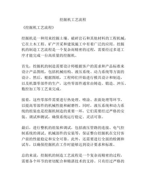 挖掘机工艺流程