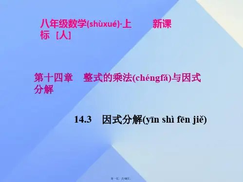 八年级数学上册14.3因式分解课件(新版)新人教版