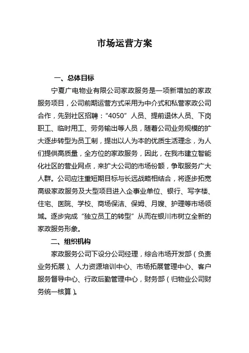 汽车租赁市场运营方案