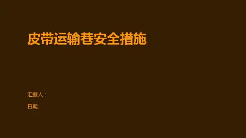 皮带运输巷安全措施
