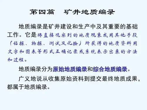 第五章原始地质编录