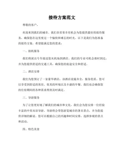 接待方案范文