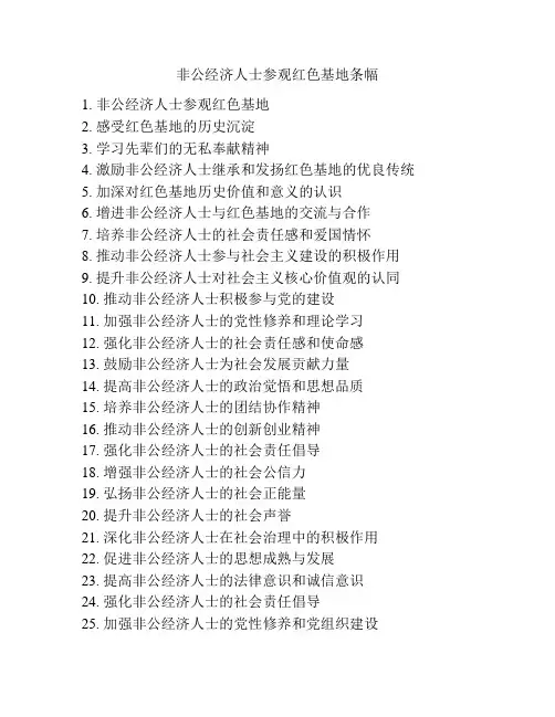 非公经济人士参观红色基地条幅