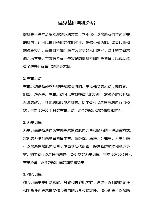 健身基础训练介绍