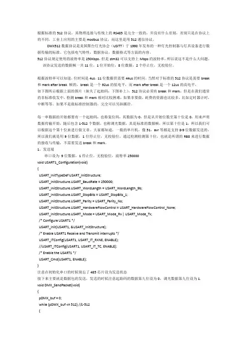 STM32DMX串口收发程序