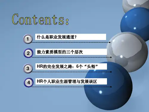 人力资源职业发展通道ppt课件