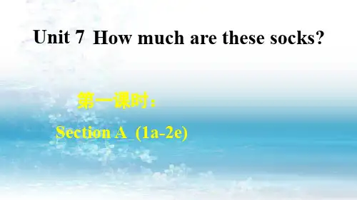 人教版初中英语七年级上册精品课件Unit 7 SectionA (1a-2e)