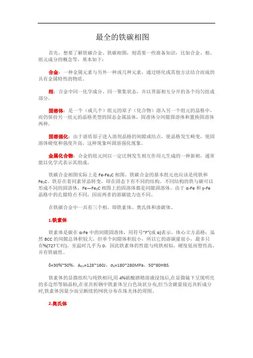 最全的铁碳相图
