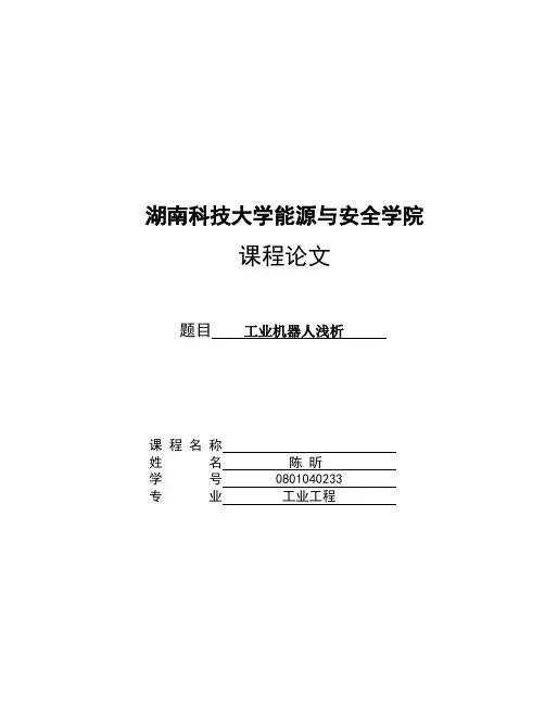 工业机器人 论文初稿