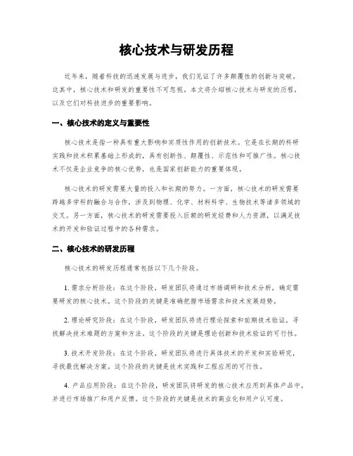 核心技术与研发历程