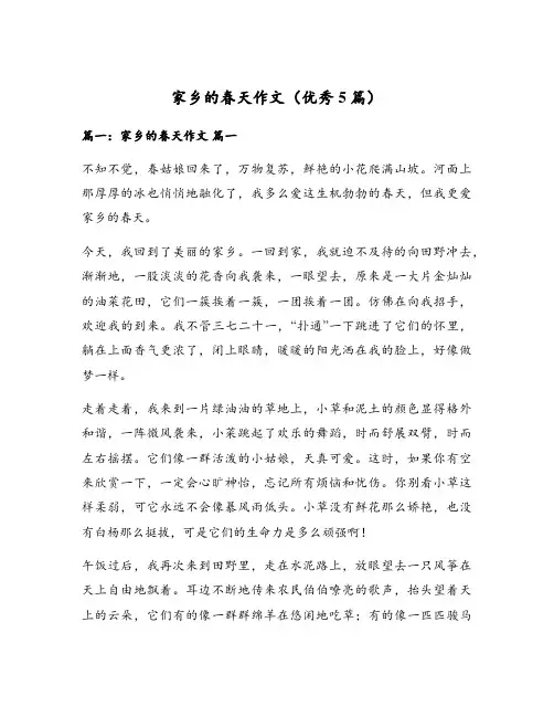 家乡的春天作文(优秀5篇)