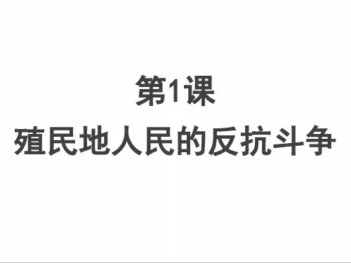 人教部编版九年级历史下册第1课  殖民地人民的反抗斗争课件(22张)