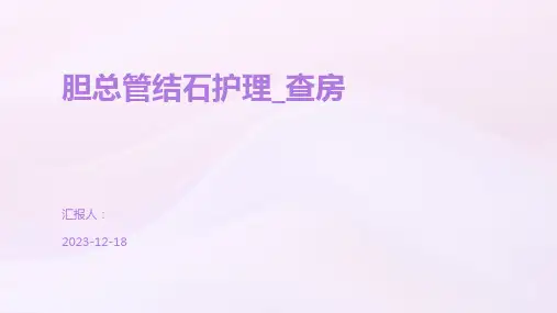 胆总管结石护理_查房