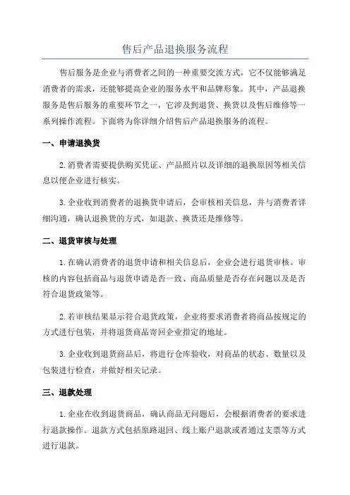 售后产品退换服务流程