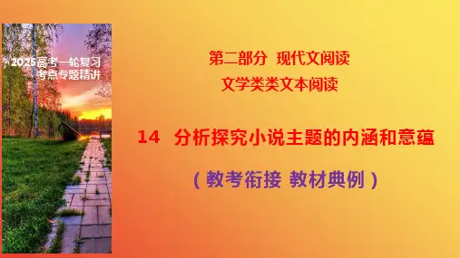 14 探究小说的主题意蕴-2025年高考语文一轮复习之文学类文本阅读(全国通用)