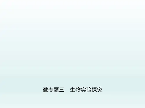 浙教版2019届九年级中考复习科学课件：微专题三 生物实验探究(共59张PPT)