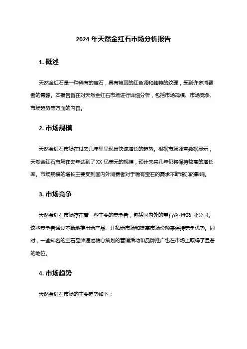2024年天然金红石市场分析报告