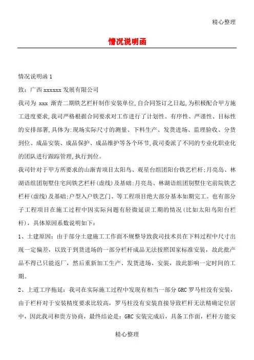 情况说明函