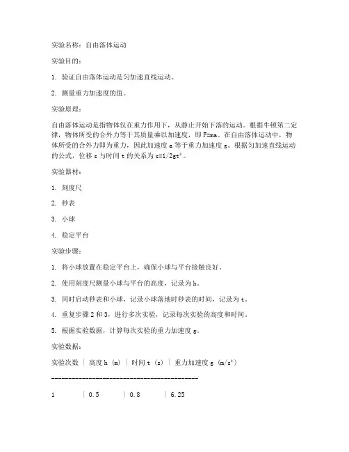 物理实验报告总结