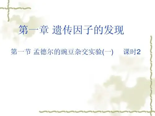 生物高中必修2第一章第一节课件1