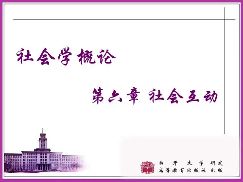 社会学概论 6章社会互动汇编