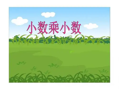 最新苏教版五上《小数乘小数》ppt精品课件2
