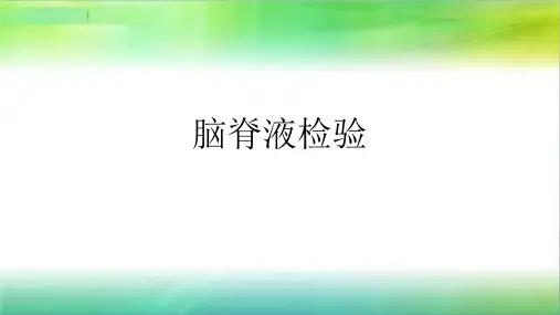 脑脊液常规