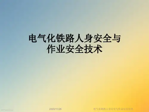 电气化铁路人身安全与作业安全技术