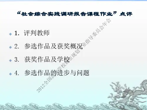 全国2012社会综合实践调研报告课程作业