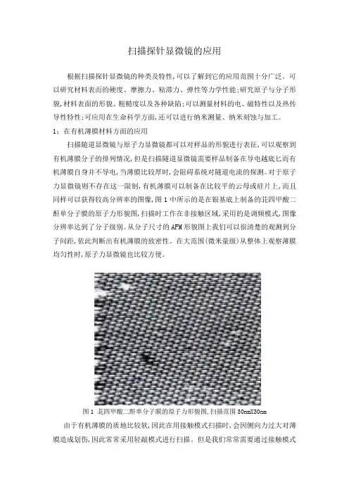 扫描探针显微镜的应用
