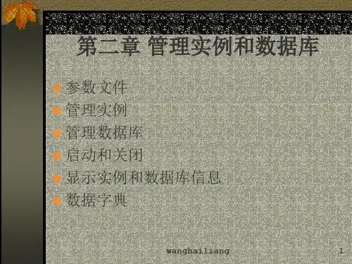 Oracle实例与管理数据库操作