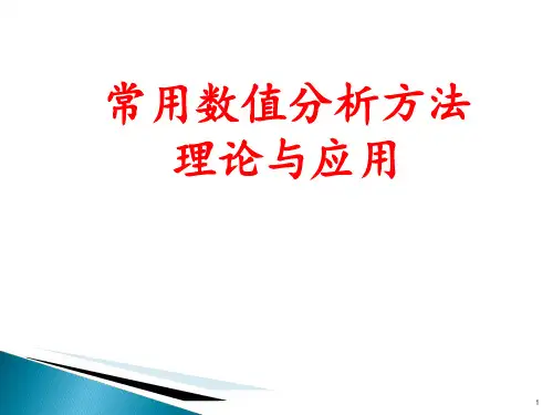 常用数值分析方法 ppt课件