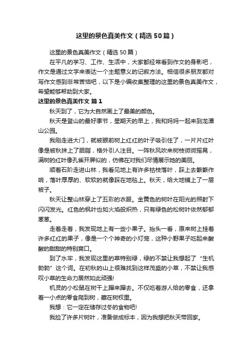 这里的景色真美作文（精选50篇）