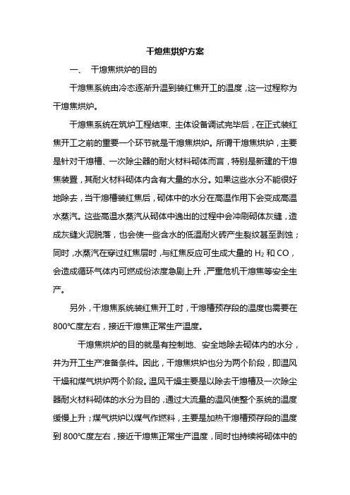 干熄焦烘炉方案