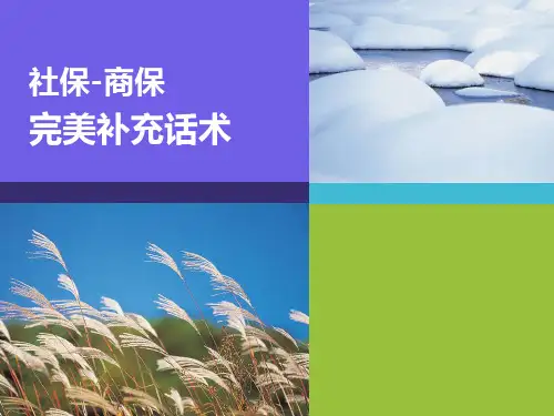 社保-商保完美补充 话术 2