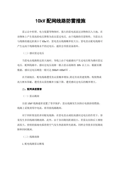 10kV配网线路防雷措施