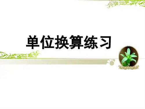 单位换算PPT