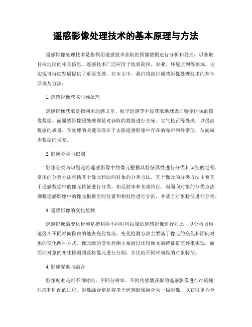 遥感影像处理技术的基本原理与方法