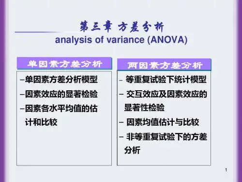 31单因素方差分析-文档资料