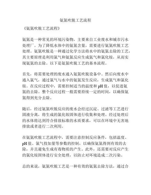 氨氮吹脱工艺流程