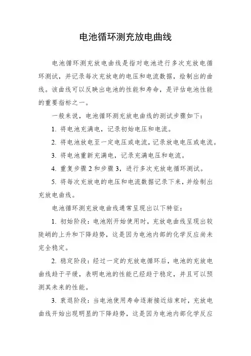 电池循环测充放电曲线