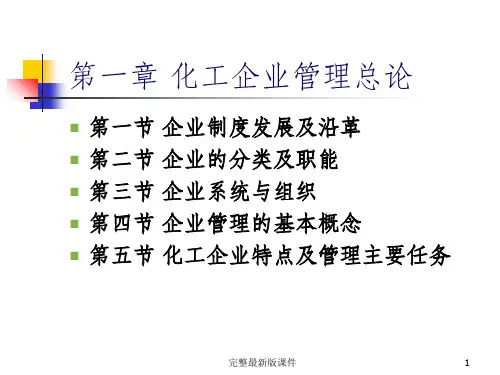 化工企业管理总论ppt课件