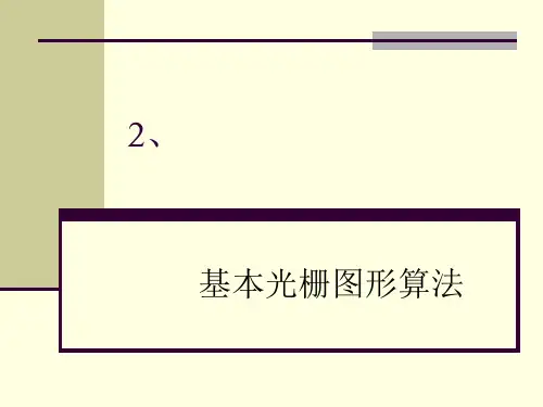 基本光栅图形算法