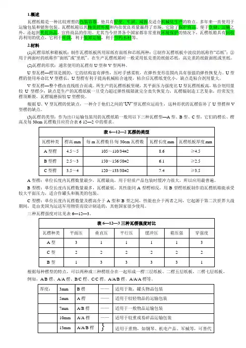 瓦楞纸箱概介
