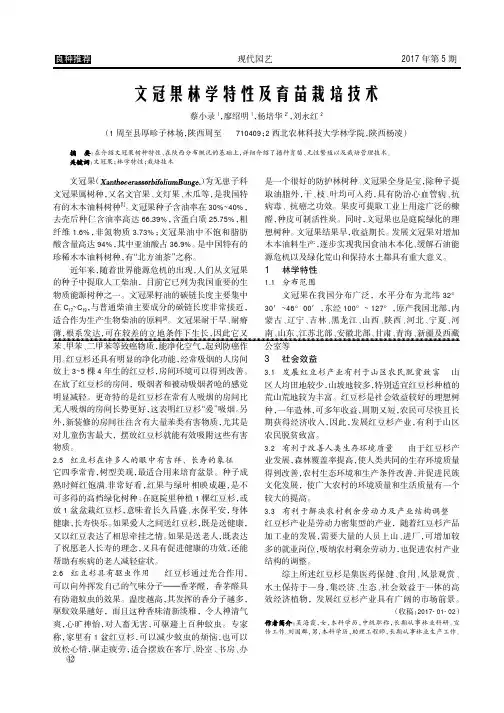文冠果林学特性及育苗栽培技术