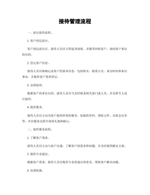 接待管理流程