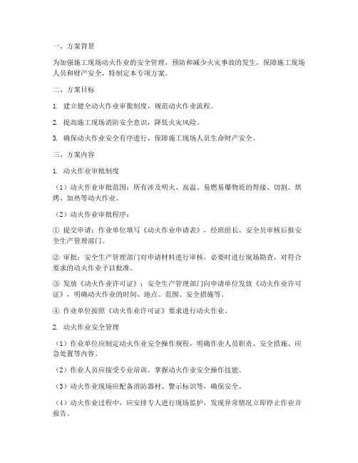 动火审批专项方案