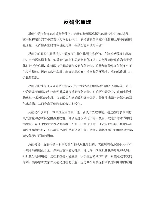 反硝化原理