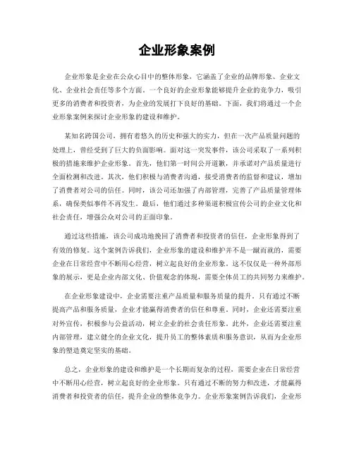 企业形象案例