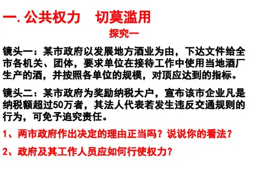 高一政治政府的权力2(PPT)5-1